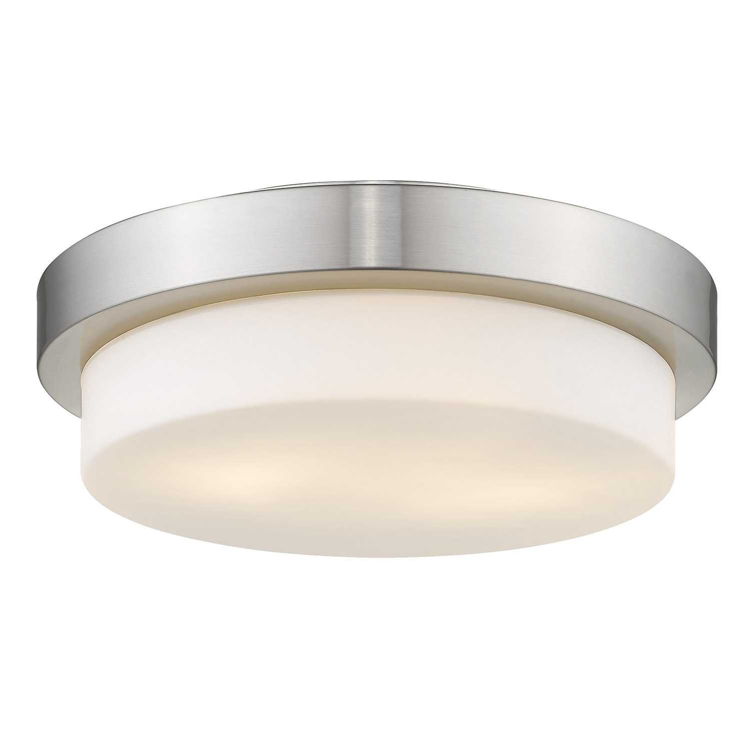 Golden Lighting-1270-13 PW-Multi-family - 2 Light Large Flush Mount in Variety of style - 4.25 Inches high by 13 Inches wide Pewter  Pewter Finish with Opal Glass